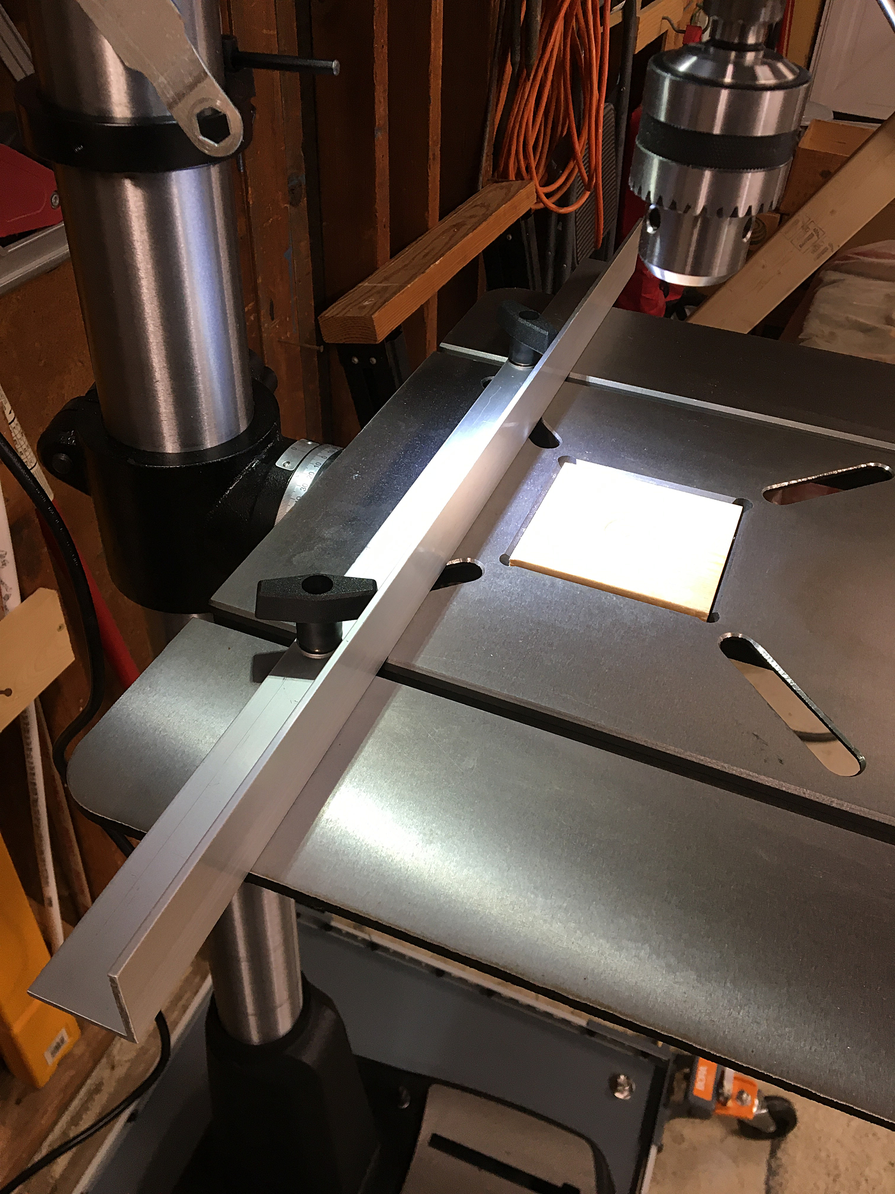 Made A Drill Press Fence Woodworking Talk